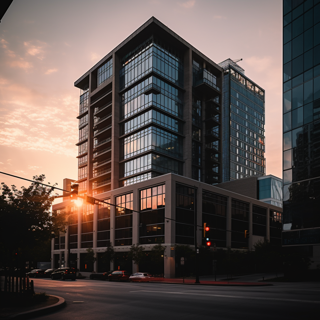 10 conseils pour choisir le meilleur emplacement pour votre entreprise 3 TheDavidshots a modern commercial building in a city at sunset ac285826 6763 4f78 b32b cca600006a29
